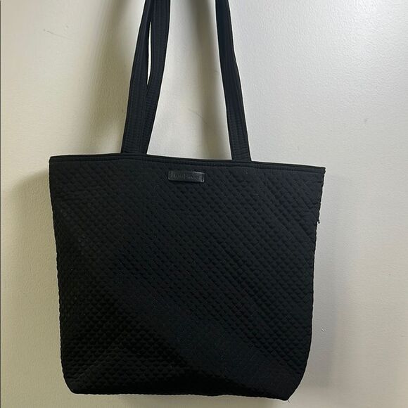 Vera Bradley Classic Black Iconic Quilted Tote Bag - Picture 1 of 6